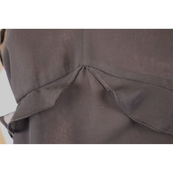 Express By Black Ruffle‎ Sleeve Keyhole Blouse Size XS - Picture 6 of 10